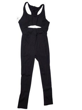 GIGI C Krizia Jumpsuit Black size XL Women's sport gym activewear comfy NEW